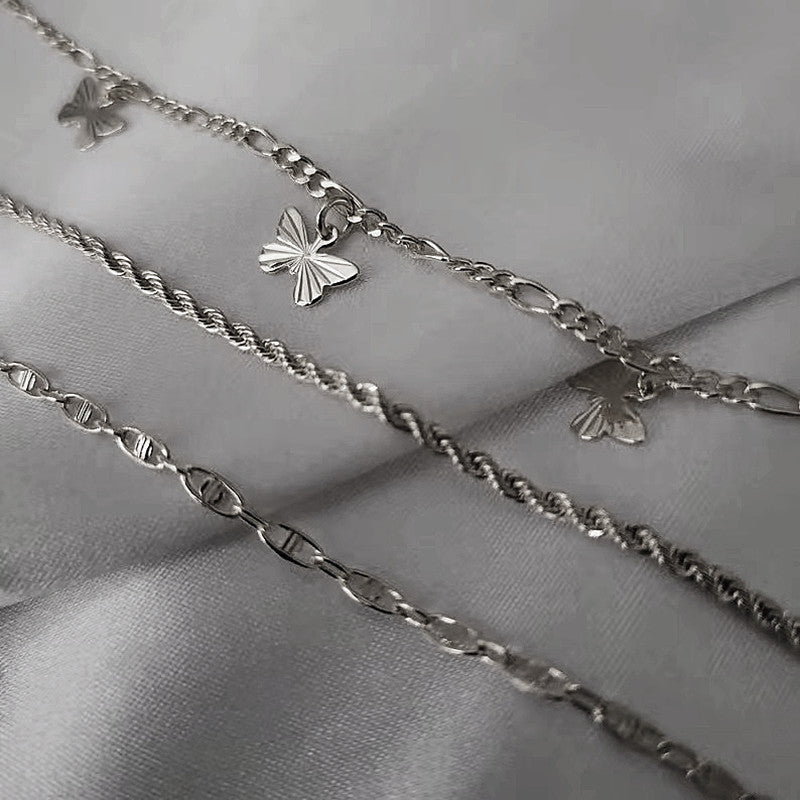 Butterfly Fried Dough Twists Chain Three Piece Toe