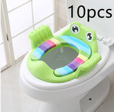 Baby Children Toilet Seat Toilet - colorful frog design for toddlers, comfortable and safe with non-slip pads.